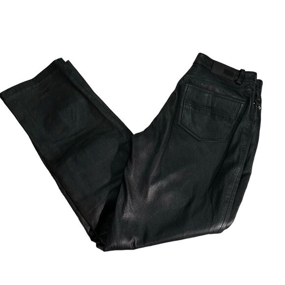 Vintage Tommy Hilfiger Leather Straight Leg Pants Size 6 - Picture 4 of 14